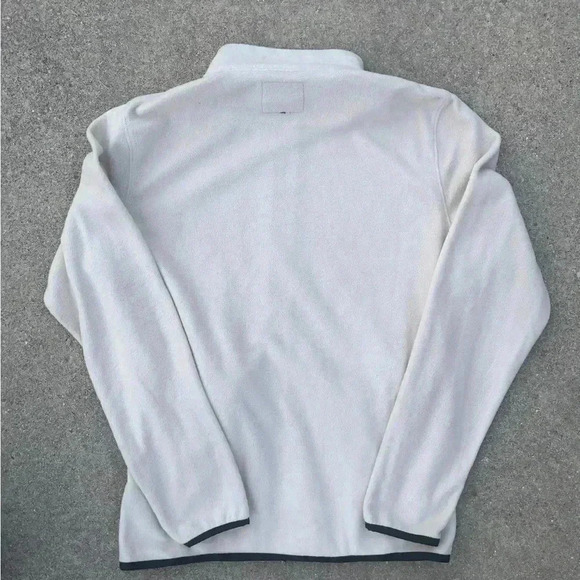 NWOT Hollister Men's Polar Fleece Full-Zip Mock Neck Sweatshirt (Cream /… - Picture 2 of 4